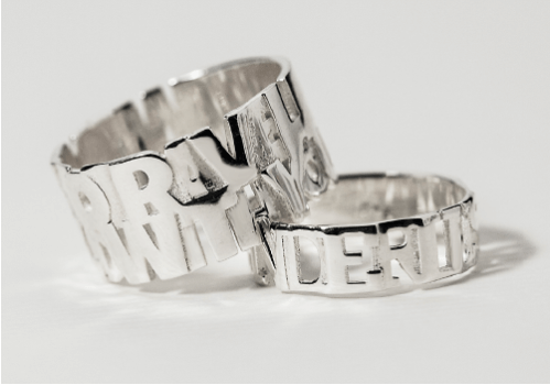 Personalized rings, text rings, name rings